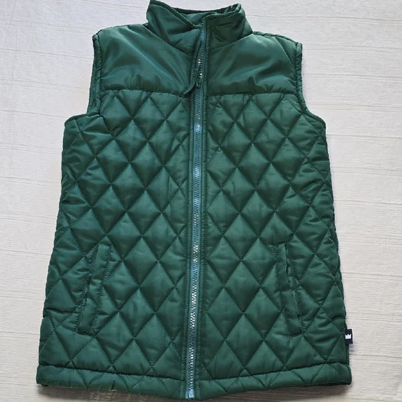 Crown & Ivory Quilted Vest | Forest Green | Diamond Stitch | Boys Size M - Picture 11 of 11